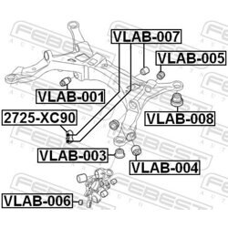 Uloženie tela nápravy FEBEST VLAB-005 - obr. 1