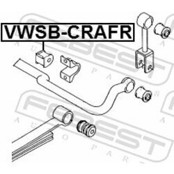 Uloženie priečneho stabilizátora FEBEST VWSB-CRAFR - obr. 1