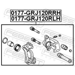 Brzdový strmeň FEBEST 0177-GRJ120RLH - obr. 1