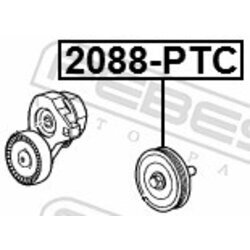 Vratná/vodiaca kladka rebrovaného klinového remeňa FEBEST 2088-PTC - obr. 1