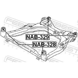 Uloženie tela nápravy FEBEST NAB-329 - obr. 1