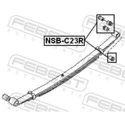 Ložiskové puzdro listovej pružiny FEBEST NSB-C23R - obr. 1