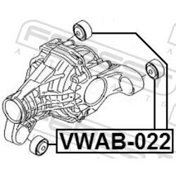 Uloženie, diferenciál FEBEST VWAB-022 - obr. 1