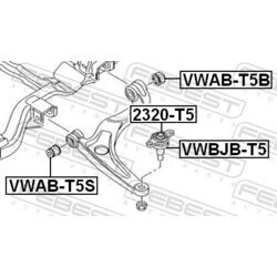 Uloženie riadenia FEBEST VWAB-T5S - obr. 1