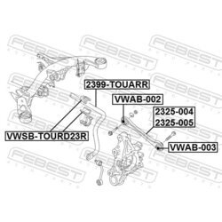 Uloženie priečneho stabilizátora FEBEST VWSB-TOURD23R - obr. 1