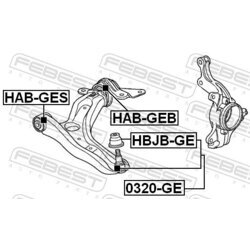 Uloženie riadenia FEBEST HAB-GES - obr. 1