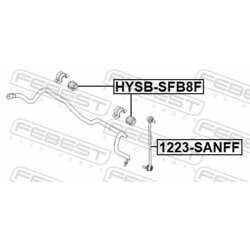 Uloženie priečneho stabilizátora FEBEST HYSB-SFB8F - obr. 1