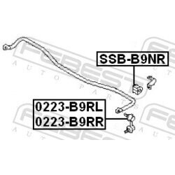 Uloženie priečneho stabilizátora FEBEST SSB-B9NR - obr. 1
