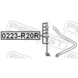 Tyč/Vzpera stabilizátora FEBEST 0223-R20R - obr. 1