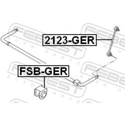 Uloženie priečneho stabilizátora FEBEST FSB-GER - obr. 1