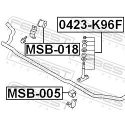 Uloženie priečneho stabilizátora FEBEST MSB-018 - obr. 1