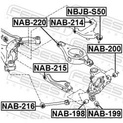 Uloženie riadenia FEBEST NAB-214 - obr. 1