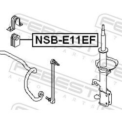 Uloženie priečneho stabilizátora FEBEST NSB-E11EF - obr. 1