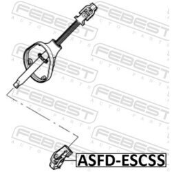 Hriadeľ riadenia FEBEST ASFD-ESCSS - obr. 1