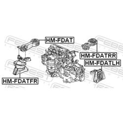 Uloženie motora FEBEST HM-FDATLH - obr. 1