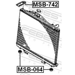 Uloženie chladiča FEBEST MSB-742 - obr. 1