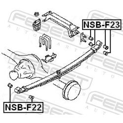 Ložiskové puzdro listovej pružiny FEBEST NSB-F22 - obr. 1