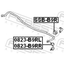 Uloženie priečneho stabilizátora FEBEST SSB-B9R - obr. 1