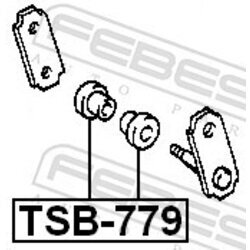 Ložiskové puzdro listovej pružiny FEBEST TSB-779 - obr. 1
