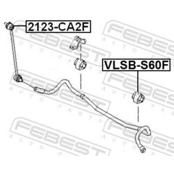 Uloženie priečneho stabilizátora FEBEST VLSB-S60F - obr. 1