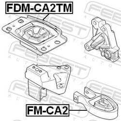 Uloženie motora FEBEST FDM-CA2TM - obr. 1