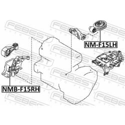 Uloženie motora FEBEST NMB-F15RH - obr. 1