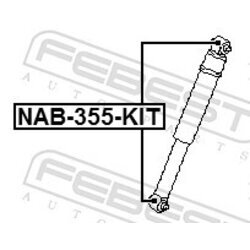 Montážna sada, Tlmič pérovania FEBEST NAB-355-KIT - obr. 1