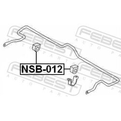 Uloženie priečneho stabilizátora FEBEST NSB-012 - obr. 1