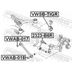 Uloženie priečneho stabilizátora FEBEST VWSB-TIGR - obr. 1