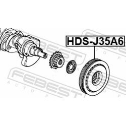 Remenica kľukového hriadeľa FEBEST HDS-J35A6 - obr. 1
