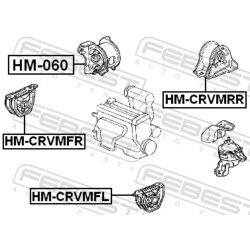 Uloženie motora FEBEST HM-CRVMRR - obr. 1