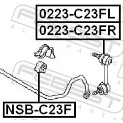 Uloženie priečneho stabilizátora FEBEST NSB-C23F - obr. 1