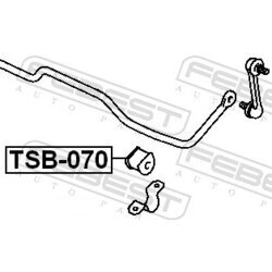 Uloženie priečneho stabilizátora FEBEST TSB-070 - obr. 1