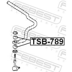 Uloženie vzpery nápravy FEBEST TSB-789 - obr. 1