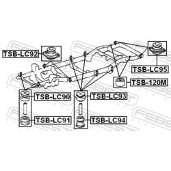 Uloženie, rám vozilda FEBEST TSB-LC94 - obr. 1