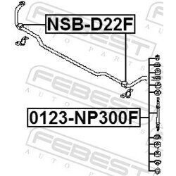 Tyč/Vzpera stabilizátora FEBEST 0123-NP300F - obr. 1