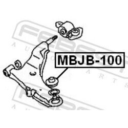 Súprava na opravu, zvislý/vodiaci kĺb FEBEST MBJB-100 - obr. 1