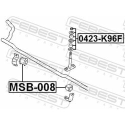 Uloženie priečneho stabilizátora FEBEST MSB-008 - obr. 1