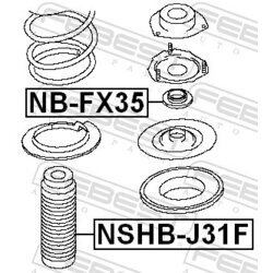 Valivé ložisko uloženia tlmiča FEBEST NB-FX35 - obr. 1