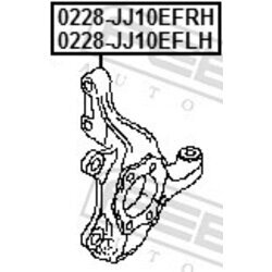 Čap nápravy zavesenia kolies FEBEST 0228-JJ10EFRH - obr. 1