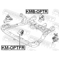 Uloženie motora FEBEST KM-OPTFR - obr. 1