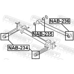 Uloženie tela nápravy FEBEST NAB-234 - obr. 1