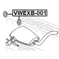 Opravný držiak, výfukový systém FEBEST VWEXB-001 - obr. 1