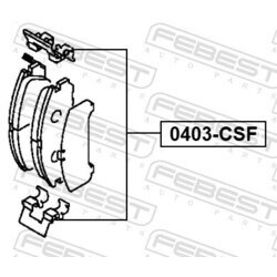 Sada príslušenstva obloženia kotúčovej brzdy FEBEST 0403-CSF - obr. 1