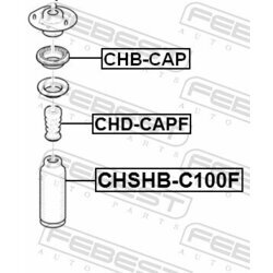 Ochranný kryt/manžeta tlmiča pérovania FEBEST CHSHB-C100F - obr. 1