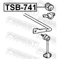 Uloženie priečneho stabilizátora FEBEST TSB-741 - obr. 1