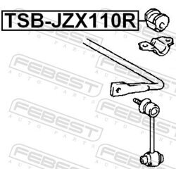 Uloženie priečneho stabilizátora FEBEST TSB-JZX110R - obr. 1