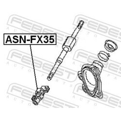 Hriadeľ riadenia FEBEST ASN-FX35 - obr. 1