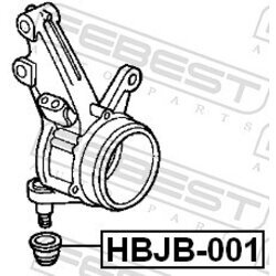 Súprava na opravu, zvislý/vodiaci kĺb FEBEST HBJB-001 - obr. 1
