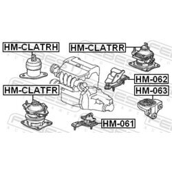 Uloženie motora FEBEST HM-CLATFR - obr. 1